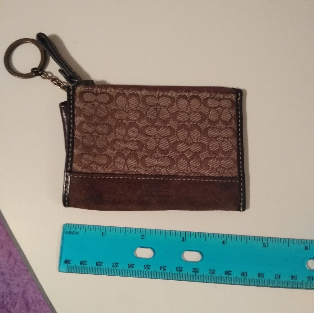 Authentic Coach CC Brown Wallet Change Purse - Picture 2 of 9